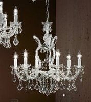 Vícečetná - OR LU 2391/6 STŘÍBR Závěsné svítidlo 6x40W E14 stříbro/křišťál, průměr 70cm - ORION