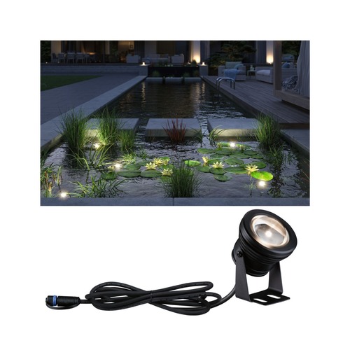 Do vody - P 94559 Plug &amp; Shine LED spot svítidlo do jezírka IP68 3000K 5W černá - PAULMANN - foto 1