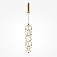 Dekorativní - M MOD216PL-L10G3K Závěsné svítidlo Golden Cage 3000K 10W teplá bílá 1050lm zlatý kov - MAYTONI