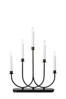 Interiérové dekorace - MAR 706333 Soro adventní černý vánoční svícen - Markslöjd