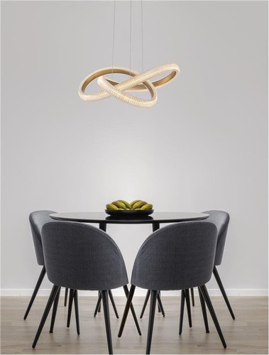 Kruhová - NV 9748155 Závěsné svítidlo MEDORA mosazný zlatý hliník a akryl LED 42W 230V 3000K IP20 stmívatelné - NOVA LUCE - foto 1