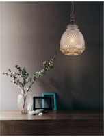 Dekorativní - NV 8381443 Závěsné svítidlo TOULON jantarové sklo tmavě hnědá základna a řetěz E27 1x12W IP20 bez žárovky - NOVA LUCE
