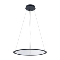 Kruhová - IMPR 342252 Deko-Light závěsné svítidlo LED panel čiré kulaté 50W DIM 3000/3500/4000K černá - LIGHT IMPRESSIONS