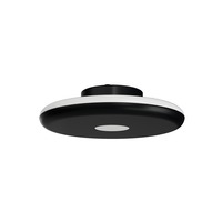 Kruhová - OS ZET60026 ZETA 1 PF stropní/nástěnné plastové svítidlo černá IP40 3000 K 31W LED - OSMONT