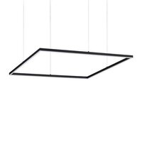 Hranatá - ILUX 259208 LED Závěsné svítidlo Ideal Lux ORACLE SLIM D90 SQUARE BK 3000K 259208 51W 4100lm 3000K IP20 85cm hranaté černé - IDEALLUX