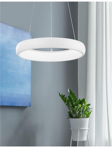 Kruhová - NV 8105618 Svítdilo závěsné ALBI bílý hliník a akryl LED 32W 230V 3000K IP20 stmívatelné - NOVA LUCE - foto 1