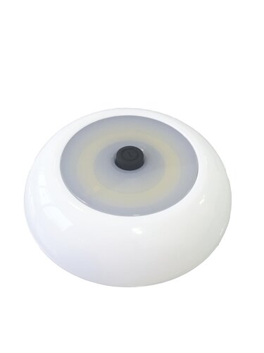 Přisazená - CEN TRY-030040 LED SVÍTIDLO TERRY MINI na baterie 3x1,5V AAA přilepovací 3W 4000K 150Lm IP20 98x24x98mm - CENTURY - foto 1