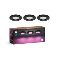 Koupelnová - PH 8720169264793 Hue WCA Slim zápustné svítidlo 3x LED 8,3W 790lm 2200-6500K RGB CRI80 9cm kulaté IP44, černé - PHILIPS