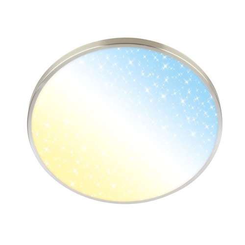 Kruhová - BRILO 3907012 BRILONER Competo stropní svítidlo pr.38 cm - 24W, 2600lm, stmívatelné, hvězdné nebe, CCT teplá - denní bílá, bílé 3907012 - foto 1