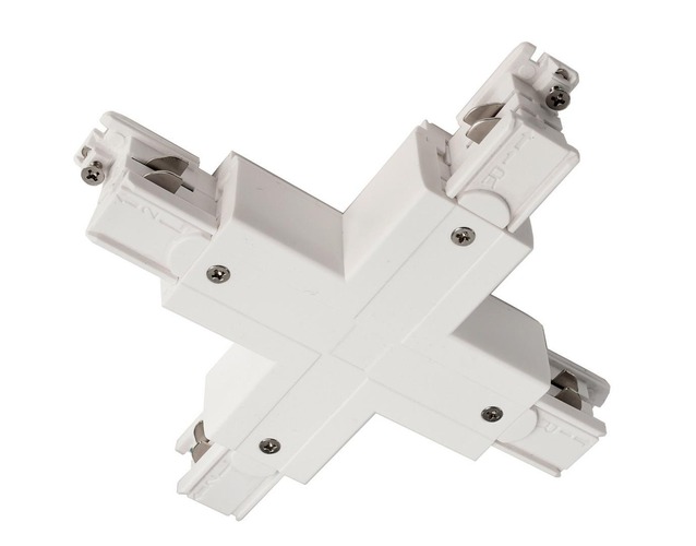 Lišty a příslušenství IVELA - IMPR 710033 Deko-Light kolejnicový systém 3-fázový 230V D Line X-spojka levé-levé-pravé-pravé 230V bílá RAL 9016 166  - LIGHT IMPRESSIONS - foto 1