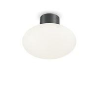 Přisazená - ILUX 148861 Venkovní stropní přisazená základna Ideal Lux Clio MPL1 Antracite 148861 E27 1x60W IP44 9cm antracitová - IDEALLUX