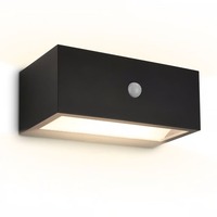 Nástěnná - BRI 3967015 DOGU Outdoor LED nástěnné svítidlo černé 6,5W 700lm 3000K stmívatelné s čidlem (nabíjecí) - BRILONER