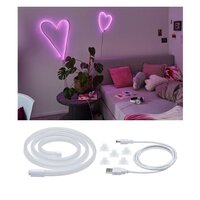 Dekorační - P 70561 Neon Colorflex USB Strip růžová 1m 4,5W 5V růžová/bílá umělá hmota - PAULMANN