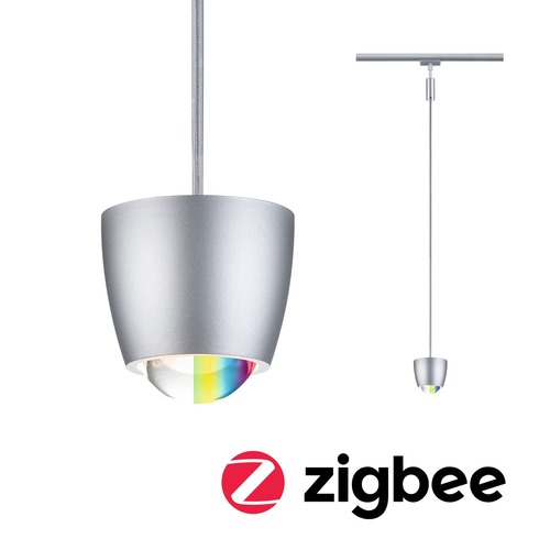 Svítidla - P 95682 URail závěs Smart Home Zigbee 3.0 Tyros RGBW 4,5W RGBW+ stmívatelné 230V matný chrom - PAULMANN - foto 1