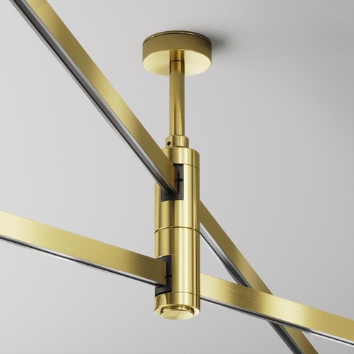 Lištové Magnetic Maytoni Flarity - M TRA156C-D1-BS Stropní upevnění dvojité krátké 78 mm 24V mosaz hliník pro magnetickou lištu Flarity - MAYTONI - foto 1