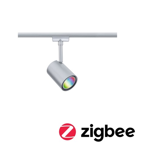Svítidla - P 95662 URail LED lištový spot Smart Home Zigbee 3.0 Luxe GU10 4,8W RGBW+ stmívatelné 230V matný chrom - PAULMANN - foto 1