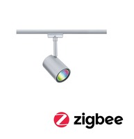 Svítidla - P 95662 URail LED lištový spot Smart Home Zigbee 3.0 Luxe GU10 4,8W RGBW+ stmívatelné 230V matný chrom - PAULMANN