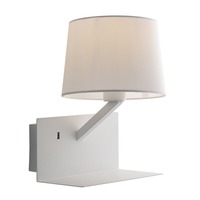 Dekorativní - FAN I-CIAK-AP BCO Nástěnné svítidlo Ciak, bílé, s USB 2 A, 1 x E27, 23 x 22,5 x 31 cm - FANEUROPE