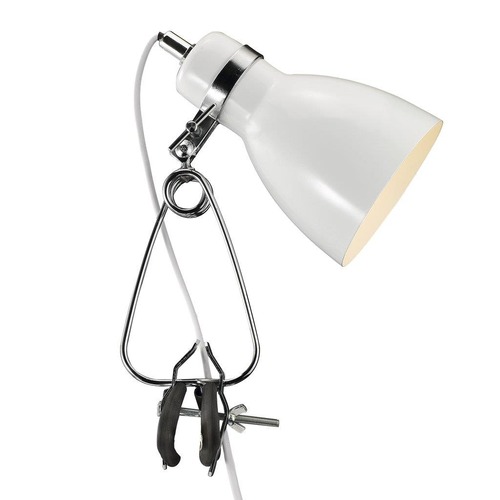 Stolní lampy s klipem - NOR 73072001 Lampa s klipem Cyclone 1x15W E14 bílá - NORDLUX - foto 1