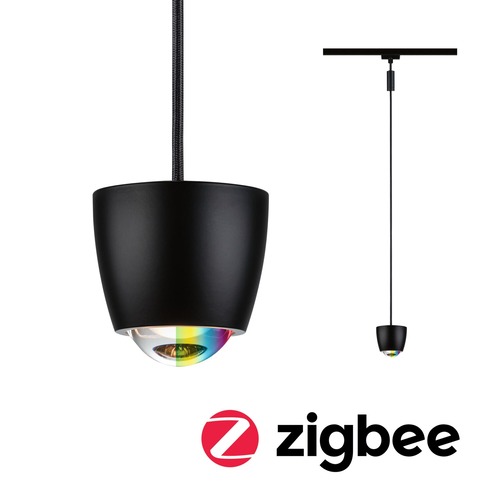 Svítidla - P 95684 URail závěs Smart Home Zigbee 3.0 Tyros RGBW 4,5W RGBW+ stmívatelné 230V černá mat - PAULMANN - foto 1