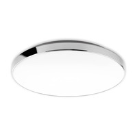 Kruhová - BRI 3351-216 LED stropní svítidlo, pr. 35,5 cm, 18 W, bílé-chrom - BRILONER