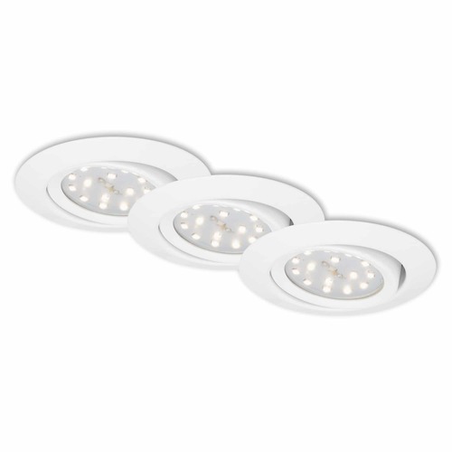 Kruhová - BRI 7171036 3ks sada LED vestavné svítidlo, pr. 8,2 cm, 3 W, bílé (starý kód: BRI 7171-036) - BRILONER - foto 1