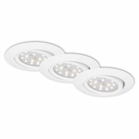Kruhová - BRI 7171-036 3ks sada LED vestavné svítidlo, pr. 8,2 cm, 3 W, bílé - BRILONER