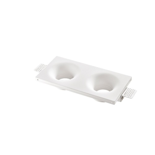 Hranatá - FAN INC-SENSO-2 Zápustné svítidlo Senso, bílé, 2 x GU10, 24 x 12 x 4 cm - FANEUROPE - foto 1