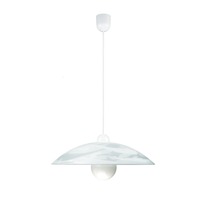 Dekorativní - FAN 09-04010 Závěsné svítidlo ALABASTRO bílá 1xE27 48x120cm - FANEUROPE