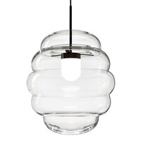 Dekorativní - BOMMA 1/80/95240/1/00000/450/A/2,5 Závěsné svítidlo Blimp střední 45cm kabel 2,5m lakovaná ocel černá + foukané sklo čiré - BOMMA
