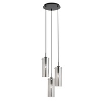 Dekorativní - FAN I-MAGIC-S3-NER Závěsné svítidlo Magic, černá/kouřová, 3 x E27, 27,3 x 27,3 x 150 cm - FANEUROPE