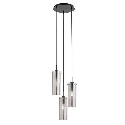 Dekorativní - FAN I-MAGIC-S3-NER Závěsné svítidlo Magic, černá/kouřová, 3 x E27, 27,3 x 27,3 x 150 cm - FANEUROPE - foto 1