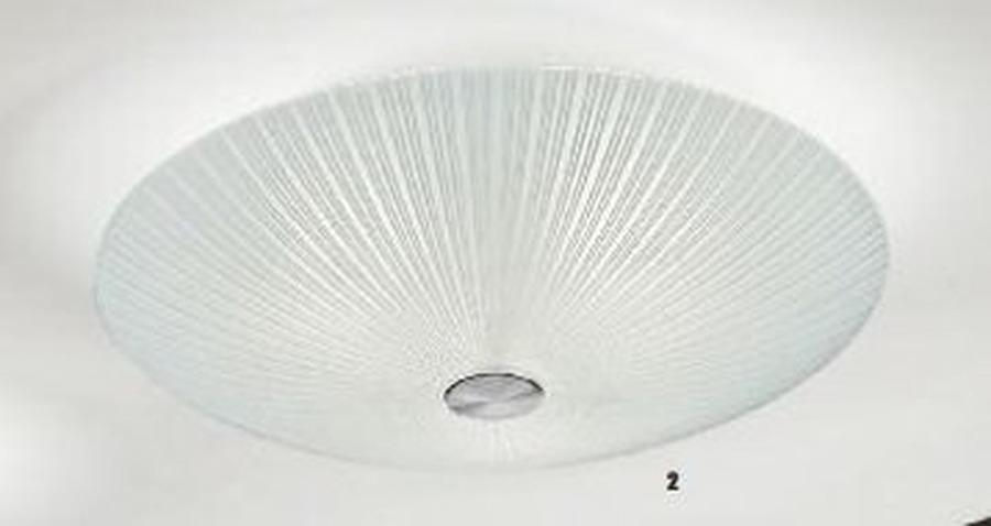 Kruhová - OR DL 7-533/30 Stropní svítidlo 2x60W E27 chrom/sklo, pr.30cm, výška 10cm - ORION - foto 1