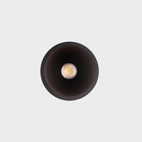 Kruhová - KHL K50800.01.RF.BK-BK.38.ST.8.30.PU NOON zapuštěné svítidlo s rámečkem černá 5 W 3000K PUSH - KOHL-Lighting