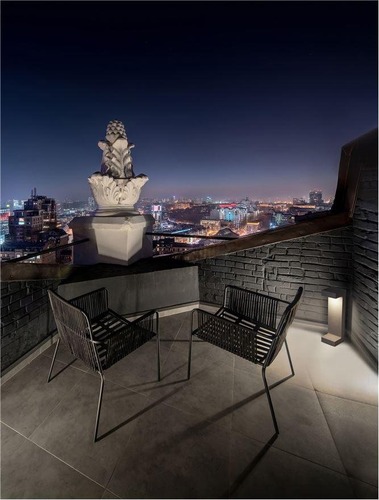 Sloupková - NV 9540213 Venkovní sloupkové svítidlo ARAN šedý beton skleněný difuzor LED 8W 3000K 120-230V IP65 - NOVA LUCE - foto 1