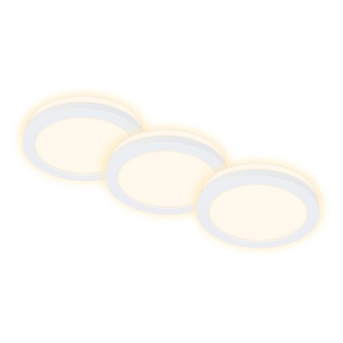 Kruhová - BRI 7055-036 LED vestavná svítidla, pr.8,4 cm, 3x LED, 3 W, 350 lm, bílé - BRILONER - foto 1