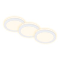 Kruhová - BRI 7055-036 LED vestavná svítidla, pr.8,4 cm, 3x LED, 3 W, 350 lm, bílé - BRILONER