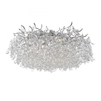 Dekorativní - PN 6054-17 Stropní svítidlo RICICLE chrom s křišťálovými přívěsky 80cm - PAUL NEUHAUS
