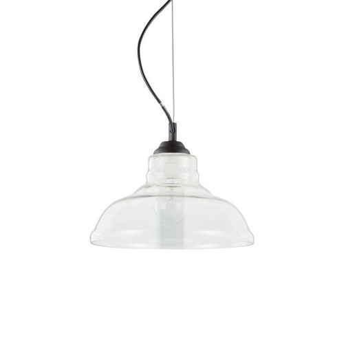 Kónická - ILUX 112336 Závěsné svítidlo Ideal Lux Bistro' SP1 plate transparente 112336 čiré 28cm   - IDEALLUX - foto 1