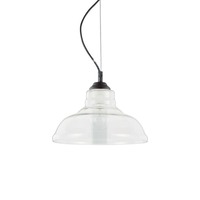 Kónická - ILUX 112336 Závěsné svítidlo Ideal Lux Bistro' SP1 plate transparente 112336 čiré 28cm   - IDEALLUX