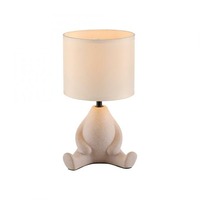 Stolní lampy dekorační - LD 14190-39 TED Stolní lampa béžová, sedící postava, látkové stínidlo, vypínač na kabelu - JUST LIGHT