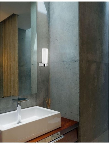 Dekorativní - NV 6310542 Nástěnné svítidlo POLO bílé opálové sklo chromovaný hliník E14 1x5W bez žárovky IP44 - NOVA LUCE - foto 1