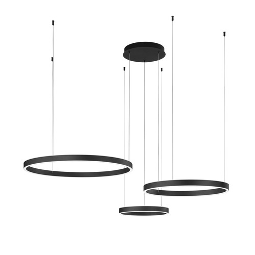 Dekorativní - FAN LED-AKROBAT-S3-NER Závěsné svítidlo LED AKROBAT černá 120W 20620 lm CCT 40/60/80 x 150 cm - FANEUROPE - foto 1