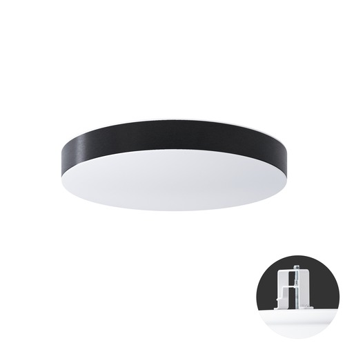 Koupelnová - OS DEL69871 DELIA CV2 stropní/nástěnné plastové polovestavné svítidlo bílá / černá IP44 4000 K 34W LED - OSMONT - foto 1