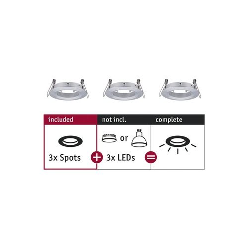 Kruhová - P 92484 Vestavné svítidlo Choose spot nevýklopné max. 10W hliník broušený 230V - PAULMANN - foto 1