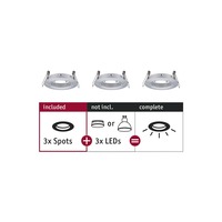 Kruhová - P 92484 Vestavné svítidlo Choose spot nevýklopné max. 10W hliník broušený 230V - PAULMANN