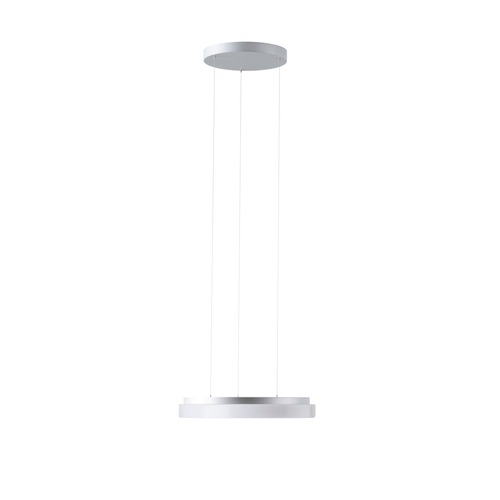 Kruhová - OS COR72304 CORVUS LE1 závěsné plastové svítidlo stříbrná / bílá IP40 3000 K 25W LED - OSMONT - foto 1