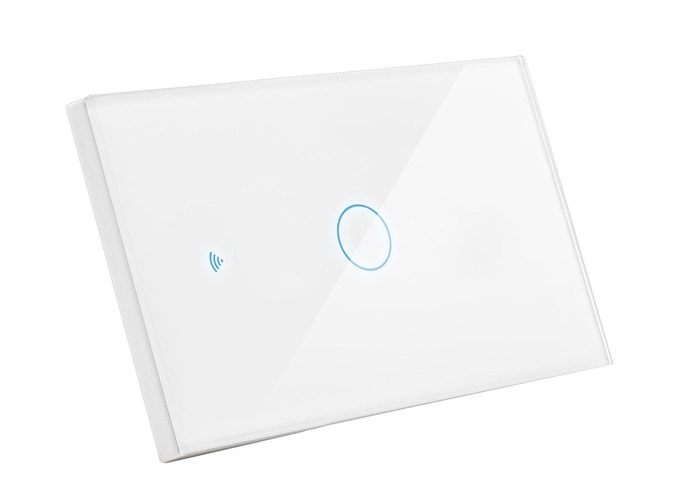 Ovladače pro vícebarevné LED pásky, RGB, RGBW - CEN SWSMA-1 AKCE - Přepínač SMART zapuštěný Jednoduchý-5A-220-240V-IP20 ovládaný SMARTPHONEM přes WIFI nebo hlasem. Vhodný do instalční krabice BTICINO 503E 3 moduly. Tuya WiFi - CENTURY - foto 1