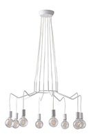Dekorativní - FAN I-HABITAT-S8 BCO Závěsné svítidlo Habitat, bílé, 8 x E27, 85 x 120 cm - FANEUROPE