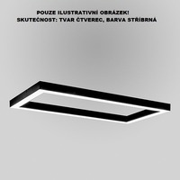 Hranatá - ARCHI SCCQ130/3K/SI Stropní svítidlo SQUARE 33W 63x63cm 5360lm 3000K elox - ARCHILIGHT